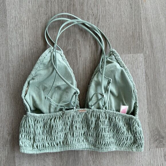 PINK Victoria’s Secret Strappy Ruched Bralette XS Green - Picture 3 of 6